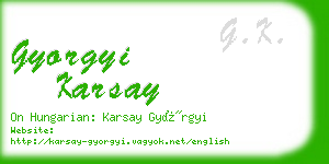 gyorgyi karsay business card